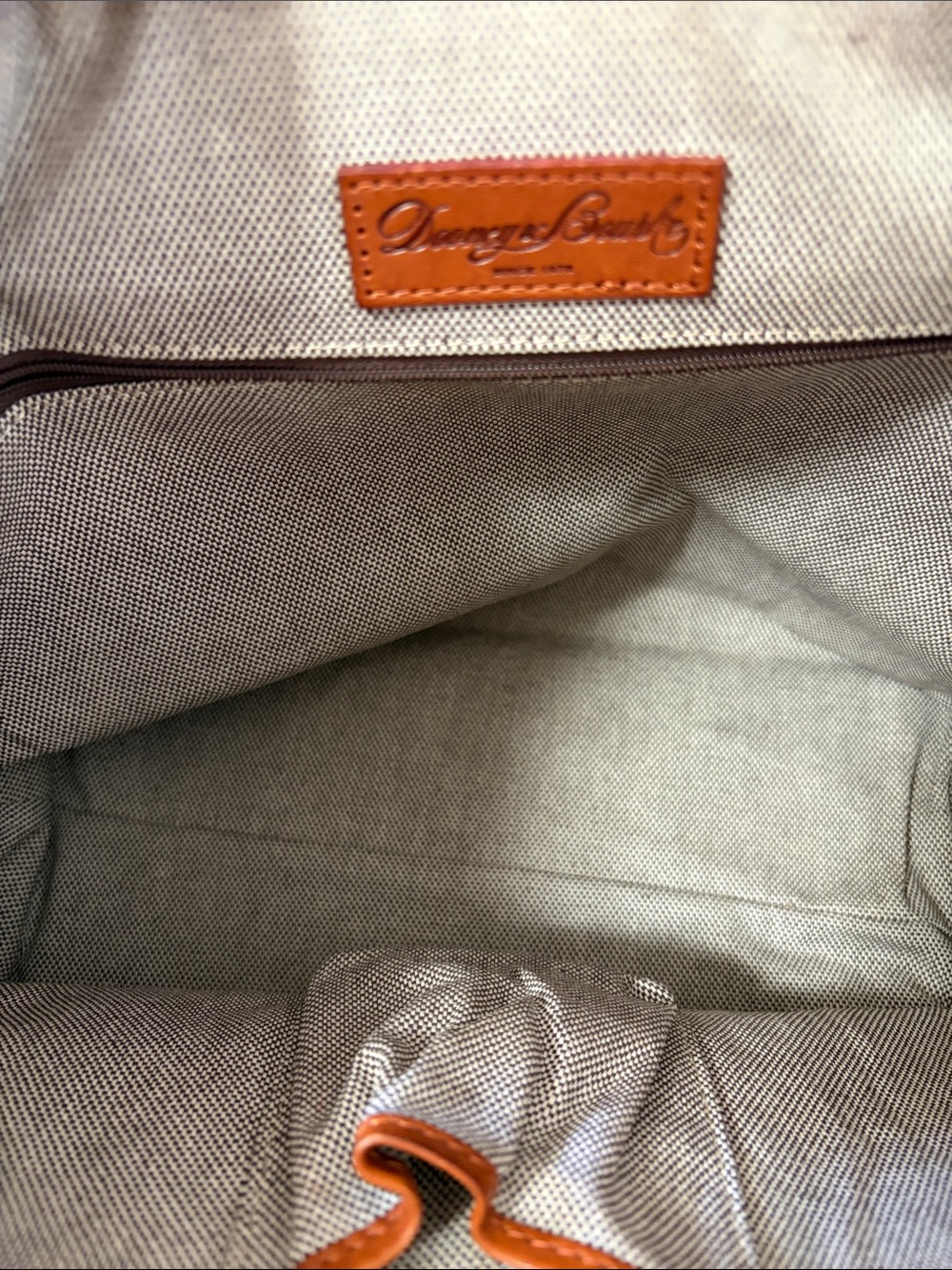 Dooney & Bourke Hot Pink Leather Satchel with Brown Trim - Picture 8 of 16